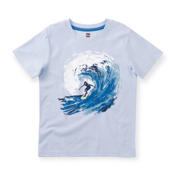 Tea Collection NWT Surfer On Wave Tee. Size 2 - Picture 1 of 3